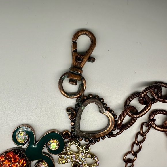 Rare Betsey Johnson! Vintage Crystal Vegetable Charm Bracelet - Picture 10 of 11